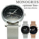 【monogriis/モノグリース】spinnar Line スピナーライン 腕時計 メンズ 日本製 天然石 ブラックオニキス ローズゴー…