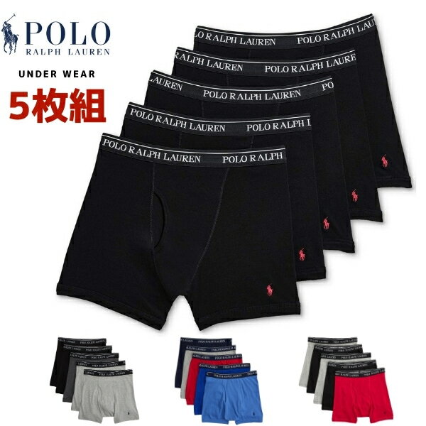 Polo Ralph Lauren 【5枚セット】ポロ ラルフローレン POLO RALPH LAUREN 正規品 5枚 5パック アンダーウェア 5 PACK メンズ トランクス ボクサー パンツ 下着 アンダーウェア コットン プレゼント 誕生日 ギフト おすすめ