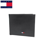 TOMMY HILFIGER トミー ヒルフィガー Passcase Coin Wallet 31TL25X020 財布 二つ折り 小銭入れ ウォレット レザー ブラック