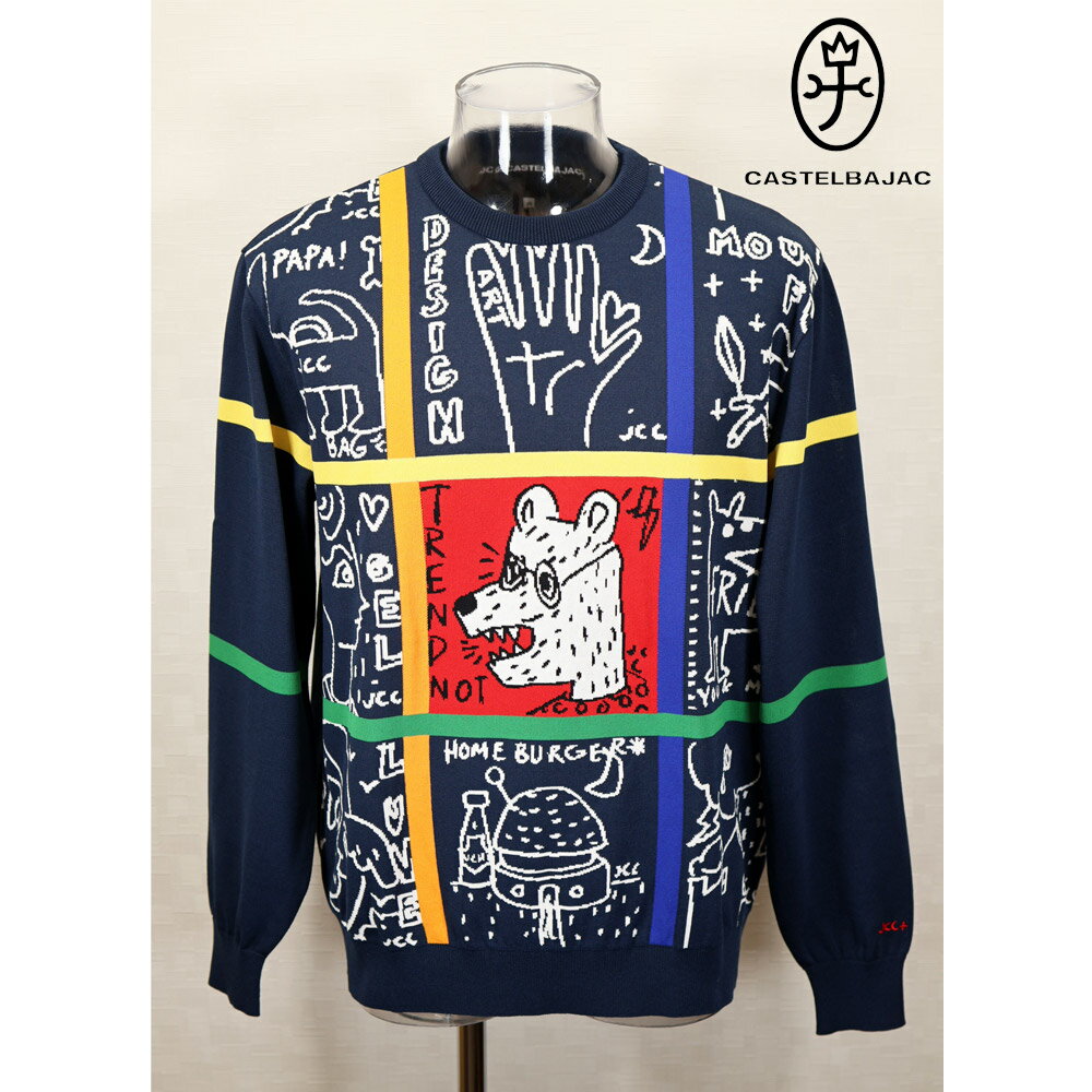 Crew Neck - ★2025 春夏 カステルバジャック【25周年*002*】40％OFF サマーニットセーター＜Lサイズ＞-bc185