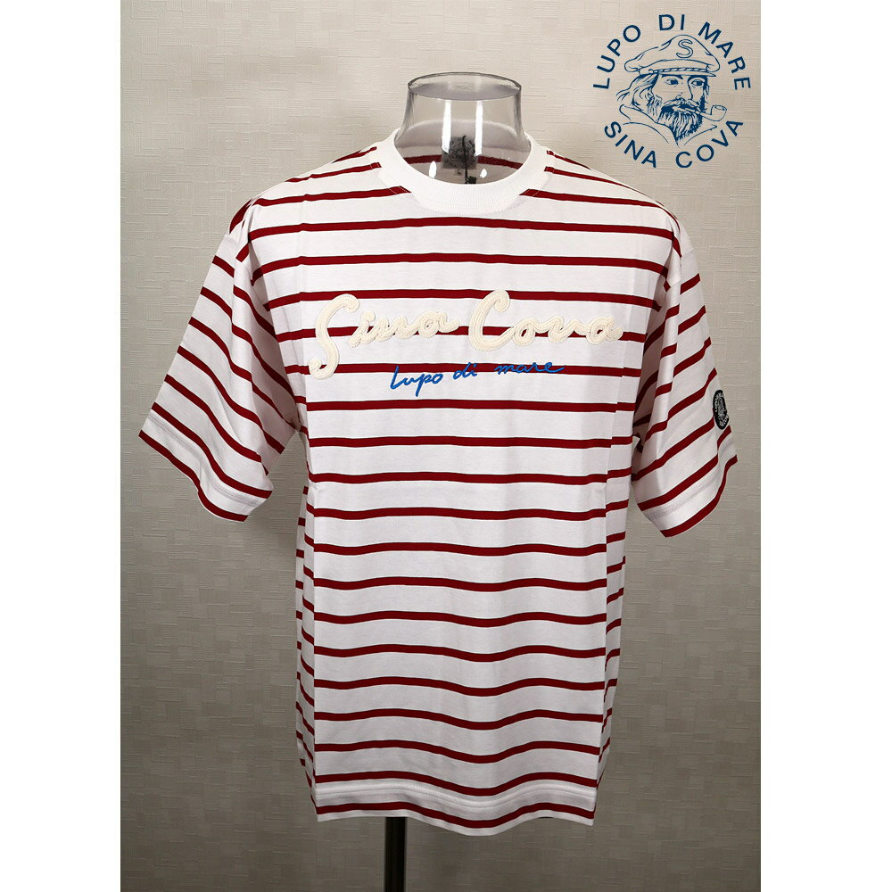Rakuten - ★シナコバ【*001*】【25周年*001*】＜40％OFF＞春夏半袖Tシャツ＜Lサイズ＞ホワイト・レッド・ボーダー-ea405