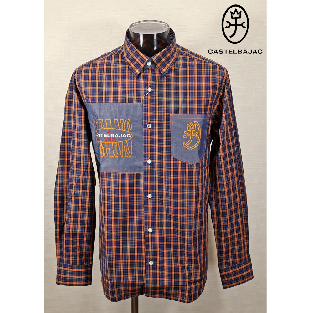 扣领尖领村衫 - ★2026 春夏 新作 カステルバジャック【*002*】長袖・タータンチェック柄・ボタンダウンシャツ＜Mサイズ・Lサイズ・LLサイズ＞-bf46・bf47・bf48