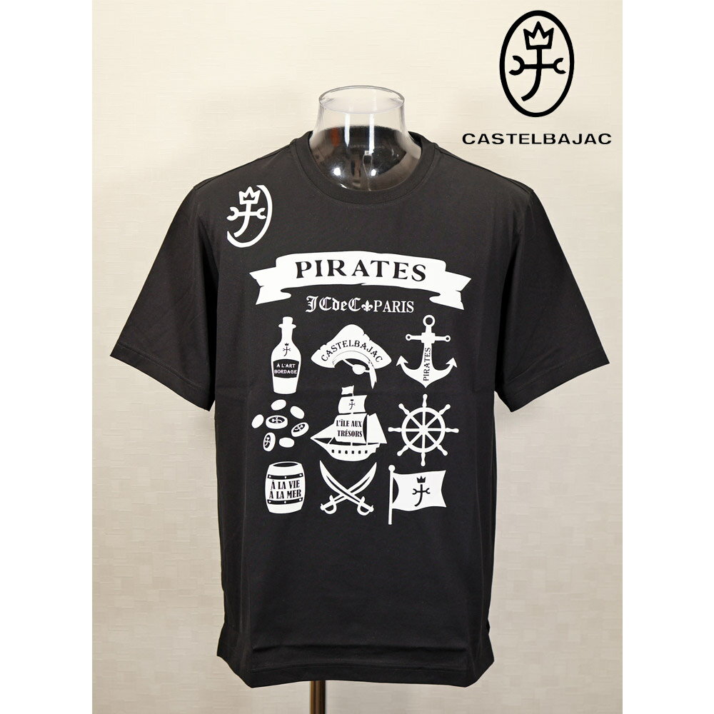 Rakuten - ★2026 春夏 新作 カステルバジャック【*002*】半袖・Tシャツ・パイレーツ柄プリント＜Mサイズ・Lサイズ・LLサイズ＞-bf119・bf120・bf121