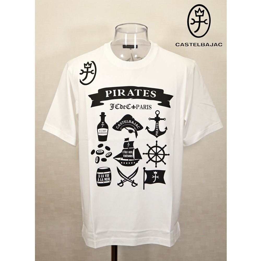 Rakuten - ★2026 春夏 新作 カステルバジャック【*002*】半袖・Tシャツ・パイレーツ柄プリント＜Mサイズ・Lサイズ・LLサイズ＞-bf122・bf123・bf124