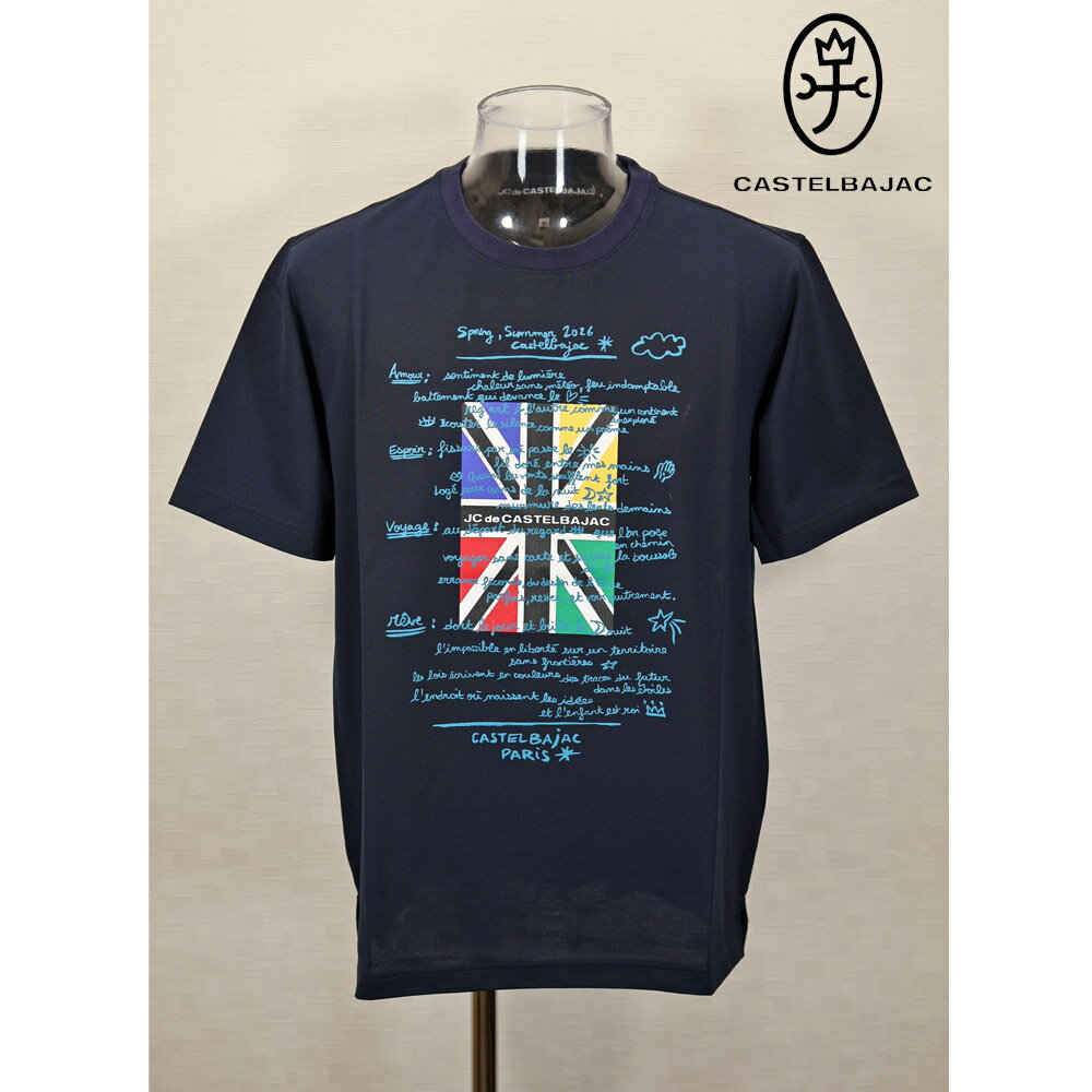 ★2026 春夏 新作 カステルバジャック【*002*】半袖・Tシャツ・ユニオンジャックプリント＜Mサイズ・Lサイズ・LLサイズ＞-bf134・bf135・bf136