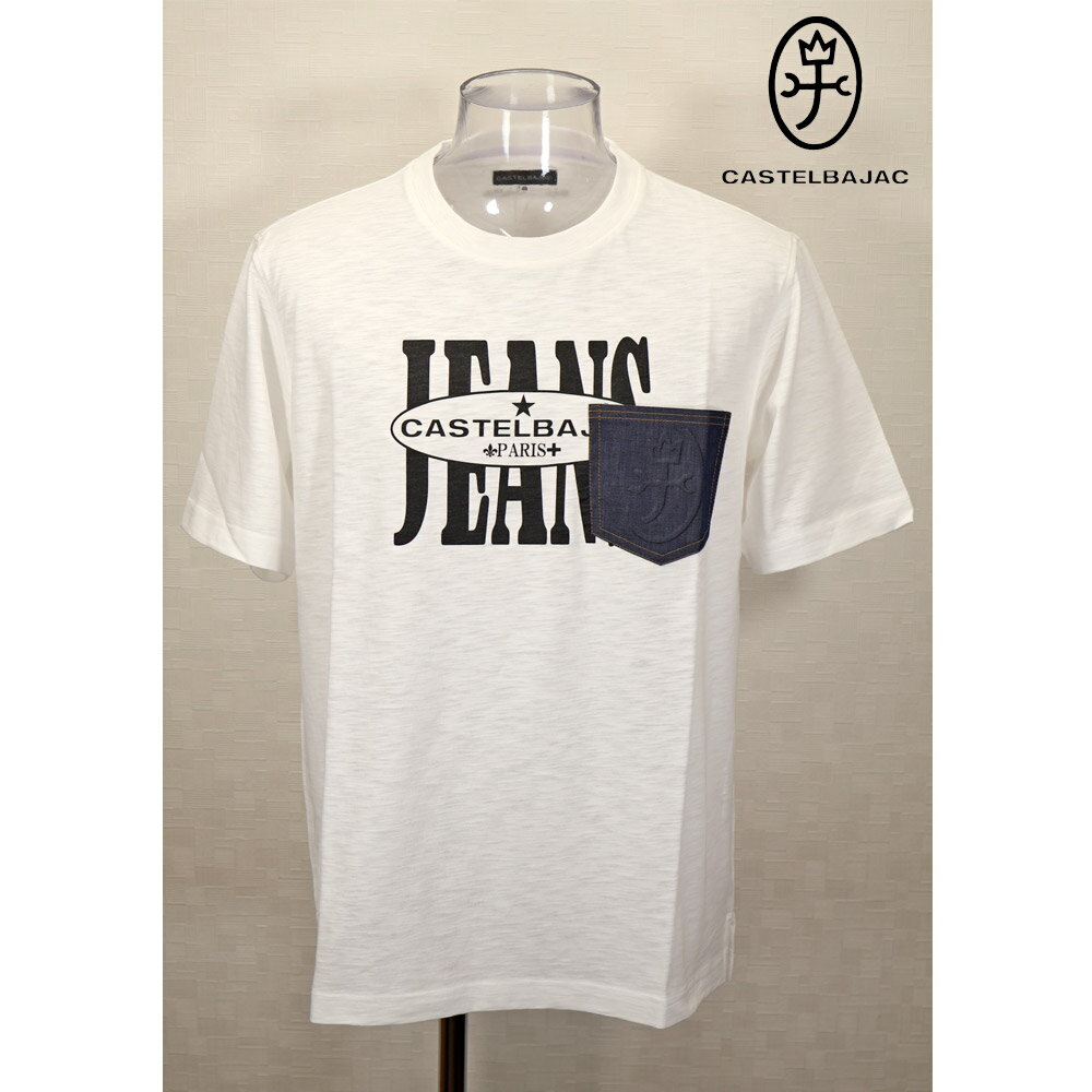 Rakuten - ★2026 春夏 新作 カステルバジャック【*002*】半袖・ヴィンテージ風Tシャツ・家紋エンボスポケツト＜Mサイズ・Lサイズ・LLサイズ＞-bf149・bf150・bf151