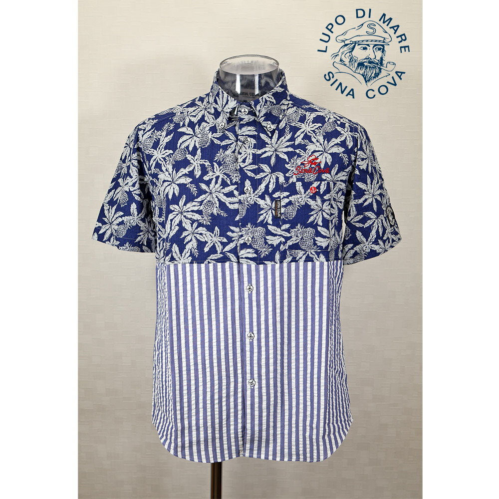 ★シナコバ【*001*】2024・春・夏＜30%OFF＞アロハ・半袖ボタンダウンシャツ ＜Mサイズ・