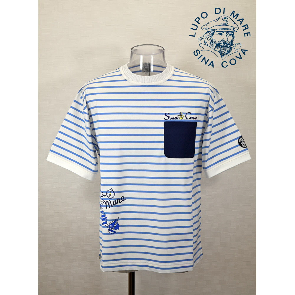 Rakuten - ★2025 春夏　新作・ 30%OFF・シナコバ【*001*】ポケットデザインボーダー半袖Tシャツ＜Lサイズ・LLサイズ＞-ef102・ef103