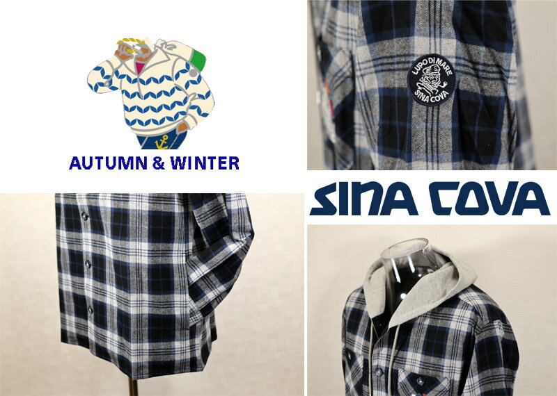 ★2025 秋冬 新作 シナコバ【*001*】フード付きシャツジャケット起毛タッチ ＜Mサイズ・Lサイズ・LLサイズ＞-eg121・eg122・eg123