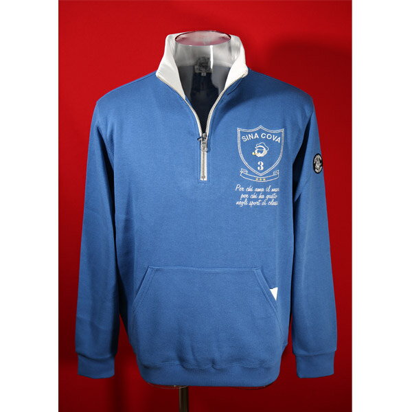 ★シナコバ【*001*】【*BIG SALE*】＜30%OFF＞秋冬ジッププルオーバー＜Lサイズ＞マリンブルー-kz61