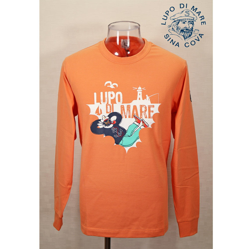 ★シナコバ【*001*】【*BIG SALE*】40％OFF・長袖Tシャツ＜Lサイズ＞マンゴオレンジ-kz38