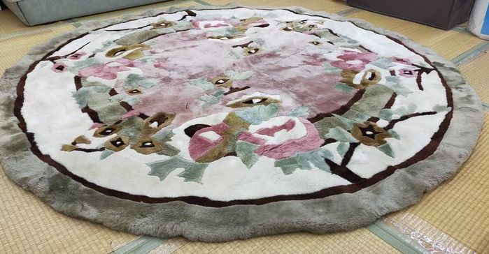 ポイント5倍 送料無料 ムートンラグ 円形 直径200 羊毛皮100% XIMAO-YANG シーマオヤンムートン 体圧分散 ムートン 中国原産地 羊皮 使用 ...