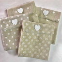 10*9cm 8枚 麻混綿素材ミニポーチ 1枚あたり125円 天然石ジュエリーのお店 ハッピーエイト