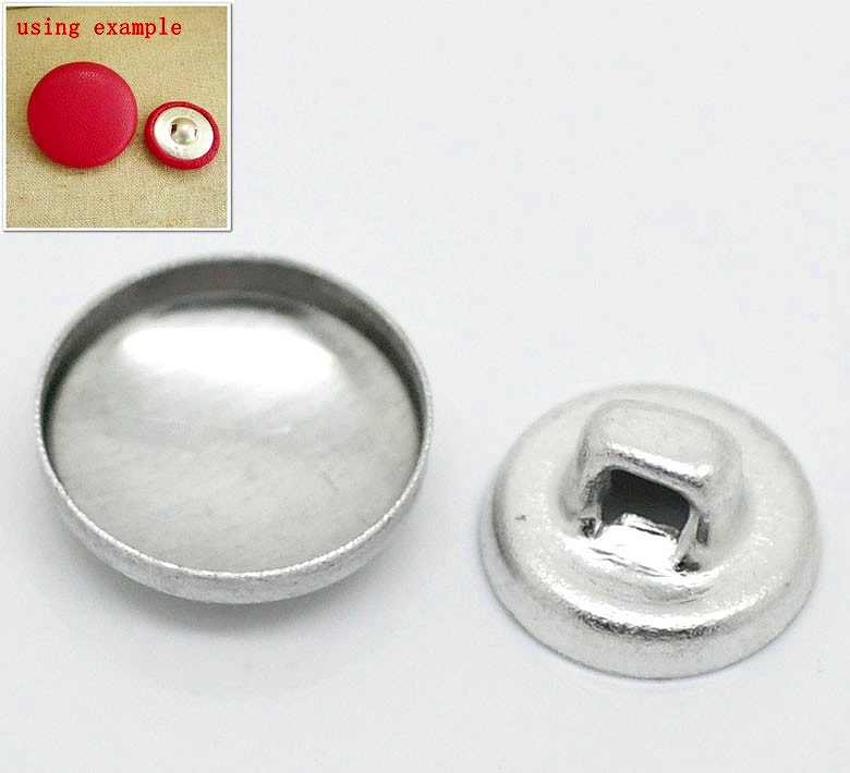 10mmアルミくるみボタン素材・約500個・押し具なし＠4円！