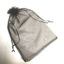 30×20cm 20枚セット 黒 ブラック 無地オーガンジー巾着袋 ちょっと大きめサイズでアメニティ入れにもお役立ち♪クリスマスプレゼントラッピングにもOK 天...
