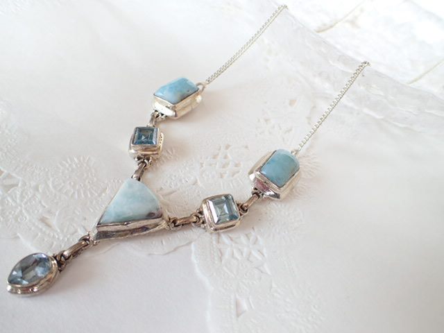 ラリマーネックレスシルバーシルバー...