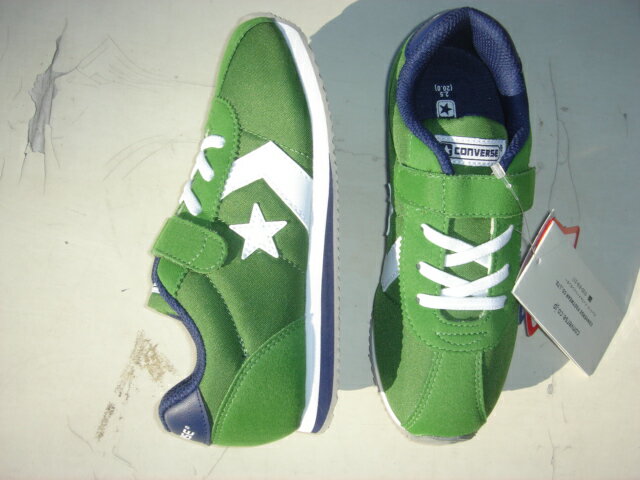 ★CONVERSE First★Star KID`S RM GRN/WHT。