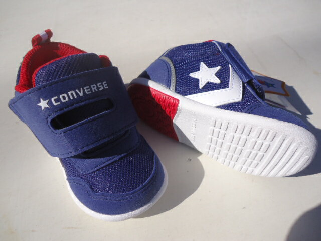 ★CONVERSE FIRST☆STAR BABYシューズ　MINI RS2 NVY/WHT。