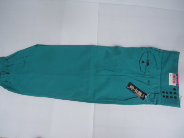 ★楽々鳶！胴付きロングニッカ NO-1990-21 グリーン 79cm。