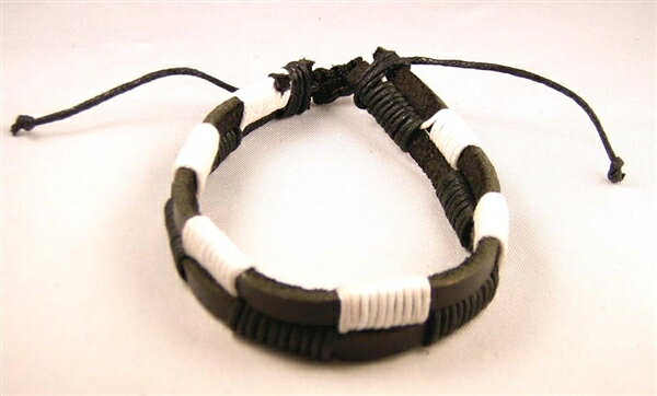 レザーブレスレット・2トーン/メール便可【ギフト包装無料】