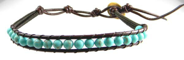 ターコイズビーズブレスレット/トルコ ブレスレット/メール便可 再入荷無 セール価格【ギフト包装無料】