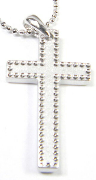 ステッチ クロス プチネックレス シルバー/ボールチェーン 十字架 ネックレス/メール便可【ギフト包装無料】