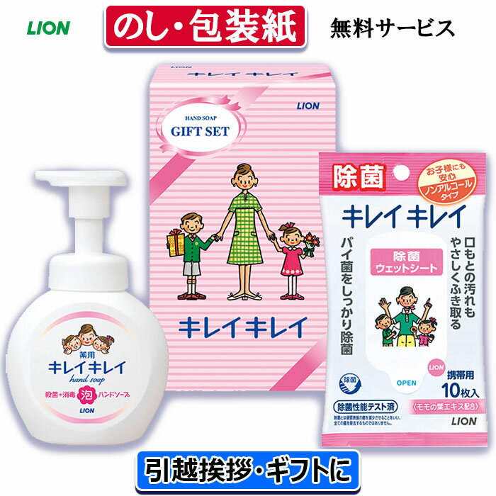 ライオン キレイキレイ ギフトセット LKG-6A【在庫あり】【 販促品 景品 業務用 LION 引越し 挨拶 泡ハンドソープ 引っ越し祝い お返し 殺菌 消毒 風邪予防 除菌 ノンアルコール】【楽ギフ_【工事現場近隣挨拶品】[zkas]