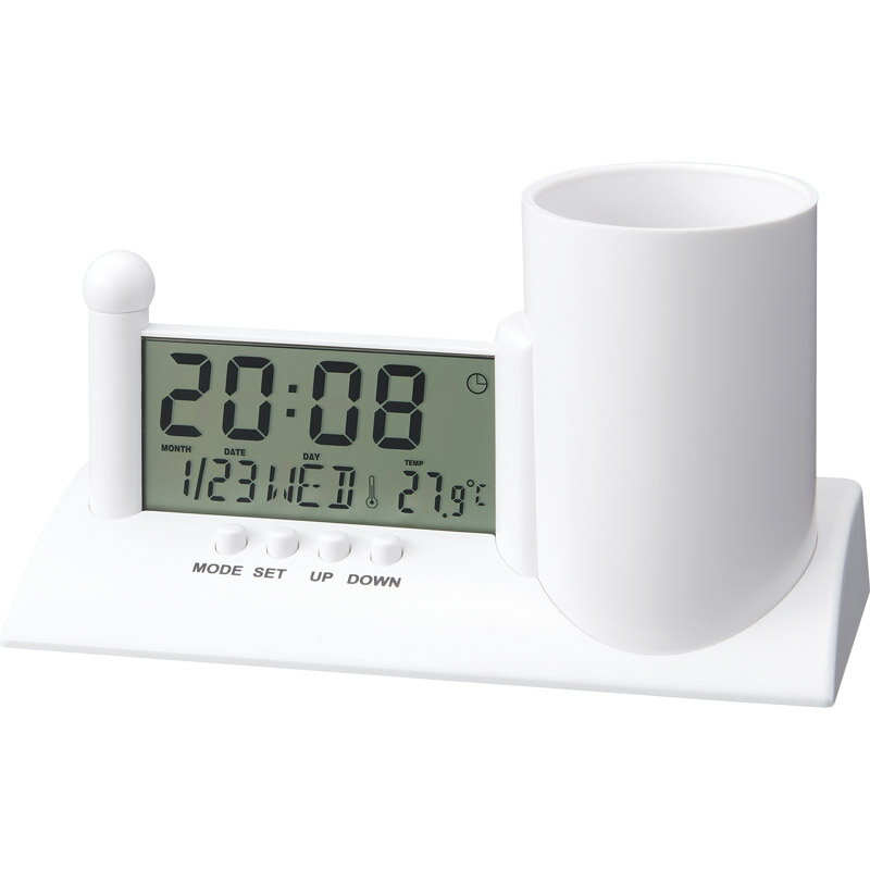 ペンホルダー付クロック 6197[tr] 名入れ可