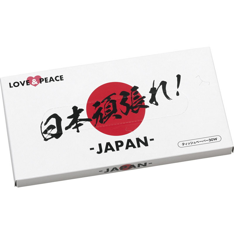 日本頑張れ！ BOXティッシュ30W[tr]