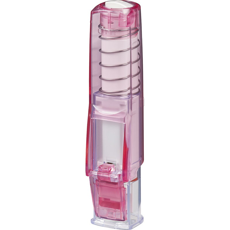 三菱 はん蔵 ワンタッチ印鑑ホルダー 透明ピンク HLD-2T.13