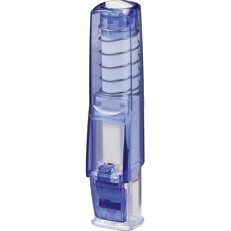 三菱 はん蔵 ワンタッチ印鑑ホルダー 透明青 HLD-2T.33