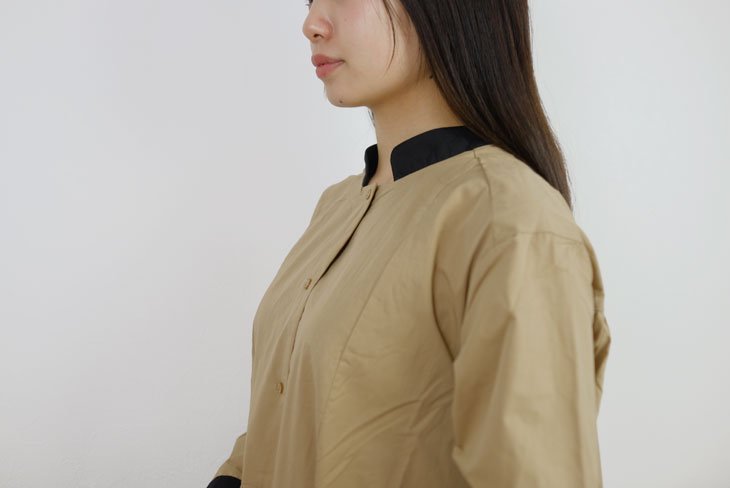 【スーパーSALE限定プライス】【再入荷】KELEN (ケレン) | Cleric Collar Shirts Dress 