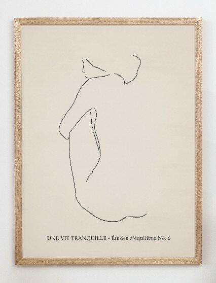 CARO CARO PRINTS | Female Line Art Print (MODM-5201) | アートプリント/アートポスター (30x40cm) 北欧 アブストラクト