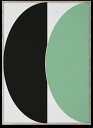 PAPER COLLECTIVE | HALF CIRCLES 3 - GREEN/BLUE | アートプリント/アートポスター (50x70cm) 北欧 シンプル インテリア おしゃれ