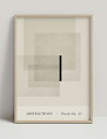 CARO CARO PRINTS | Modern Black & White Exhibition Art Print (GMTC-7701) | アートプリント / アートポスター (50x70cm) 北欧 アブストラクト art アート アートパネル インテリアパネル お洒落 ギフト デザイン パネル ポスター ポスターパネル リビング モダン