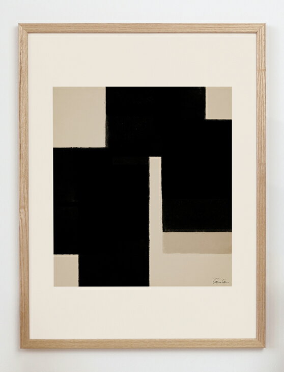 CARO CARO PRINTS | Black Abstract Art Print ABST-27 | アートプリント/アートポスター 30x40cm 北欧 アブストラクト