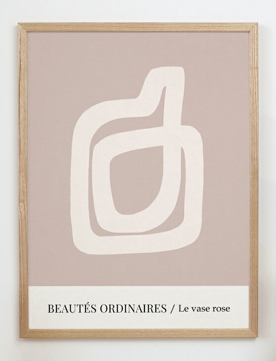 CARO CARO PRINTS | Pink Vase Art Print (GMTC-3101) | アートプリント/アートポスター (30x40cm) 北欧 アブストラクト