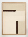 CARO CARO PRINTS Cream Brown Abstract Art Print (MNLT-06) アートプリント/アートポスター (30x40cm) 北欧 アブストラクト