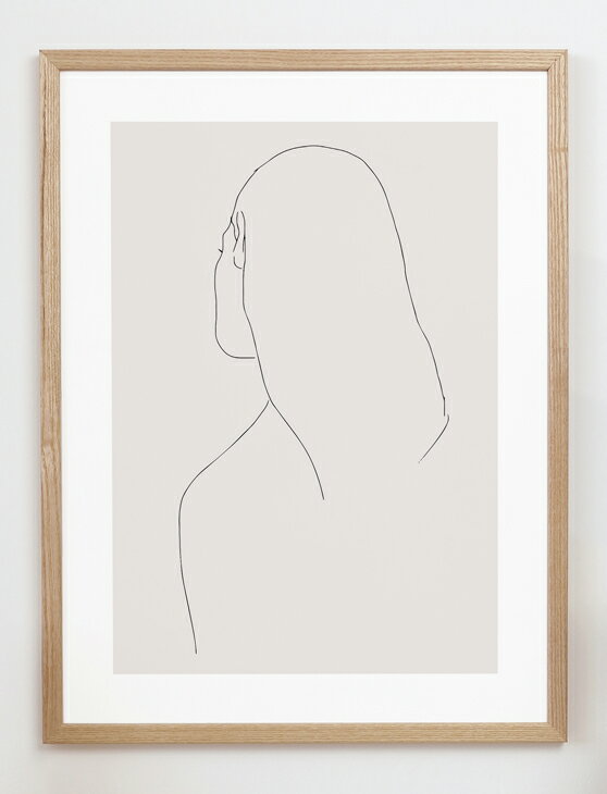 CARO CARO PRINTS | Woman Portrait Art Print (MODM-4301) | アートプリント/アートポスター (30x40cm) 北欧 アブストラクト