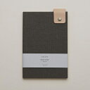 ANTORA Hardcover Notebook (charcoal/leather strap) ノートブック アントラ リネン サスティナブル