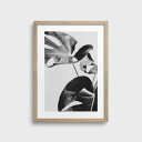 【SALE セール】NOUROM | GREY MONSTERA #1 | A3 アートプリント/ポスター 北欧 インテリア おしゃれ