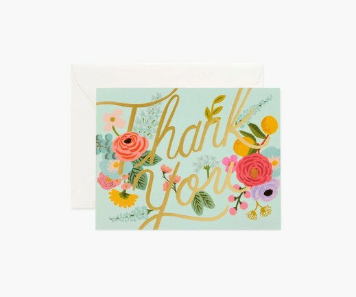 RIFLE PAPER CO. | MINT GARDEN THANK YOU (GCT057) | グリーティングカード ライフルペーパー ステーショナリー ...