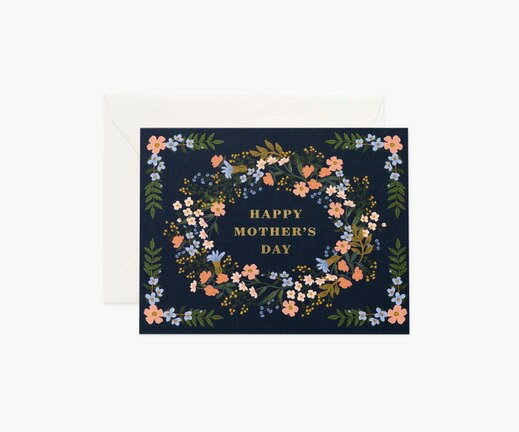 RIFLE PAPER CO. | MOTHER'S DAY WREATH (GCHM023) | グリーティングカード ライフルペーパー 母の日 手紙 ギフト