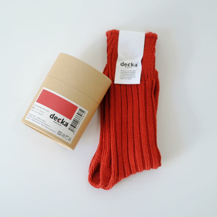 decka -quality socks- | Cased heavy weight plain socks -5th collections- (burgundy) | ソックス デカ 靴下 かわいい 無地