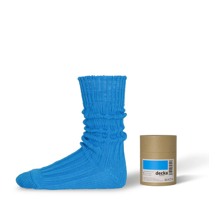 decka -quality socks- | Cased Heavyweight Plain Socks -4th Collection- (neon blue) | ソックス デカ 靴下