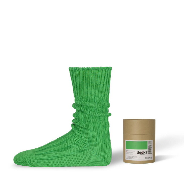 decka -quality socks- | Cased Heavyweight Plain Socks -4th Collection- (neon green) | ソックス デカ 靴下