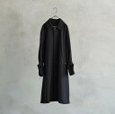 【SALE セール】the last flower of the afternoon 夜のほとり wide balmacaan coat (black) アウター コート お洒落