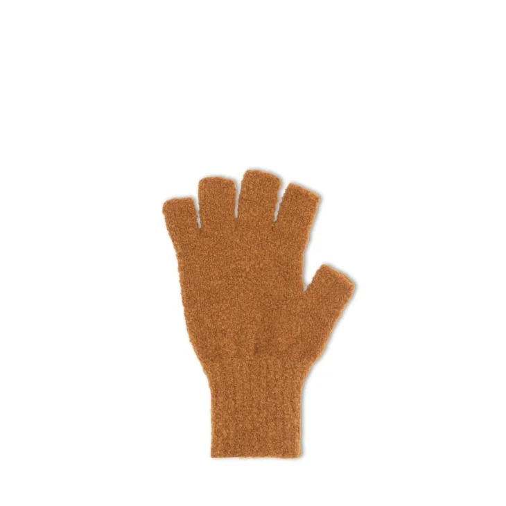 decka -quality socks- Fingerless Gloves Alpaca (camel) デカ 手袋 ソックス 秋冬 アルパカ 送料無料