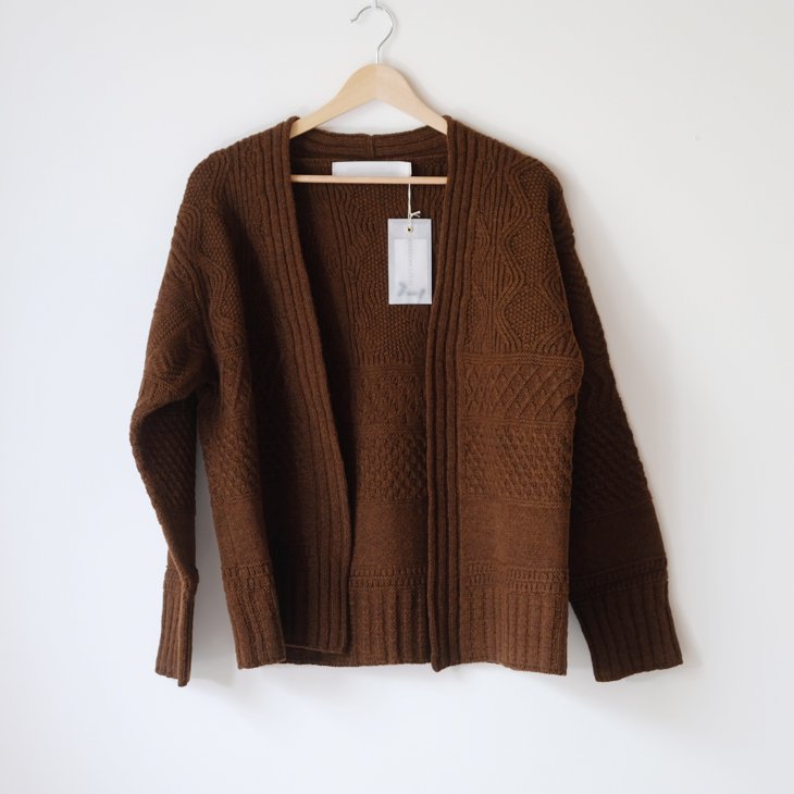 楽天北欧雑貨と音楽 HAFEN ハーフェン【SALE セール】ASEEDONCLOUD | cable cardigan （dark brown） | ニットカーディガン アシードンクラウド 送料無料