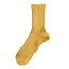 Homie (ホミー) | French Linen Rib Socks (yellow) | 靴下 ソックス 可愛い お洒落 ホミー 靴下 くつ下 レディース おしゃれ かわいい 日本製 ギフト シンプル リネン ポリエステル ポリウレタン yellow イエロー 黄色 きいろ